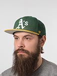 Бейсболка 47 BRAND арт. B-SRSTT18WBP-DGC Oakland Athletics MLB (зеленый / желтый)
